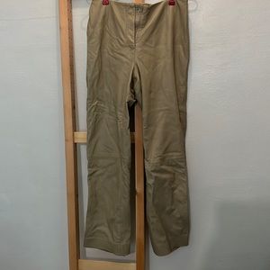 100% Leather khaki pants